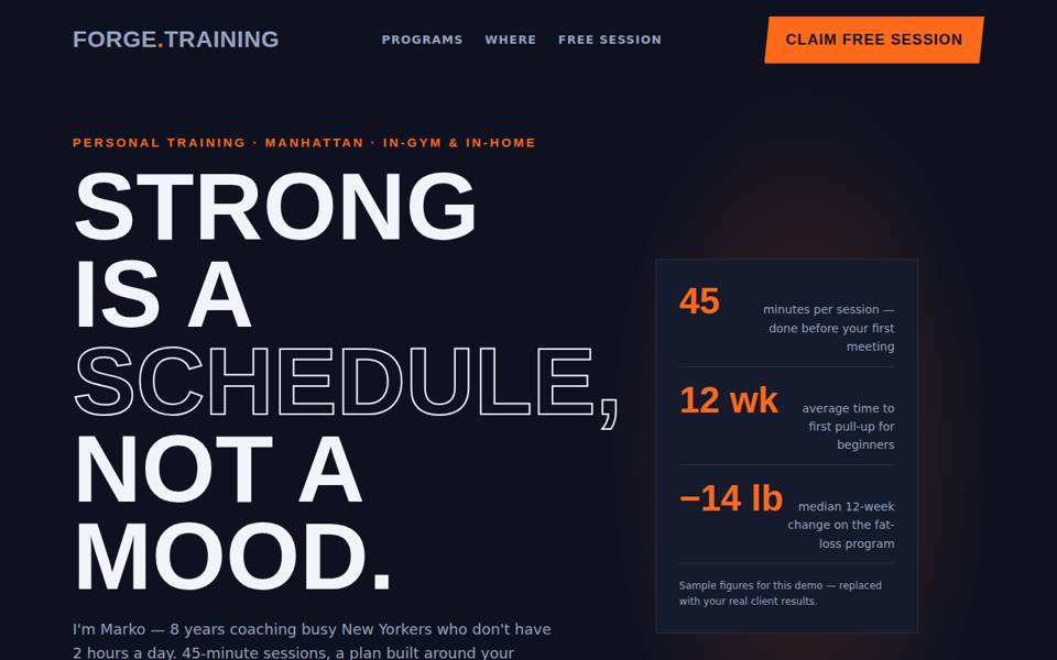 Forge Training demo site